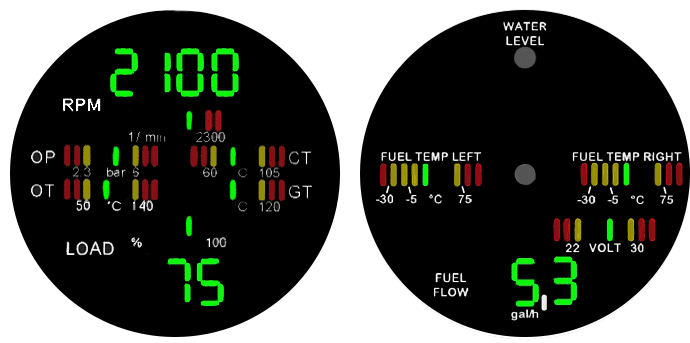 RedHawk Aircraft Engine Gauges